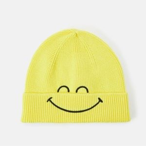NWT Baby Gap Yellow Smiley hat 0-6